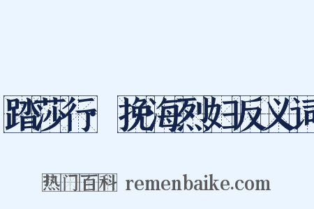 踏莎行·挽海烈妇反义词是什么意思的图片
